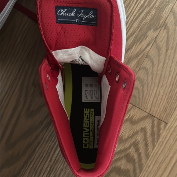 Red High-Top Converse - Picture 4 of 4